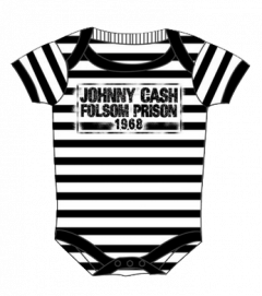 Johnny Cash romper baby Folsom stripes (Clothing)