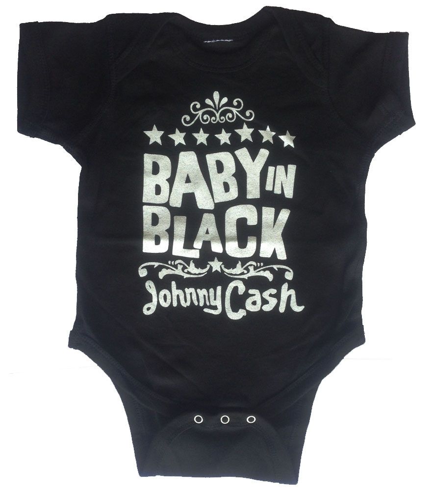 Johnny Cash Baby romper Baby In Black