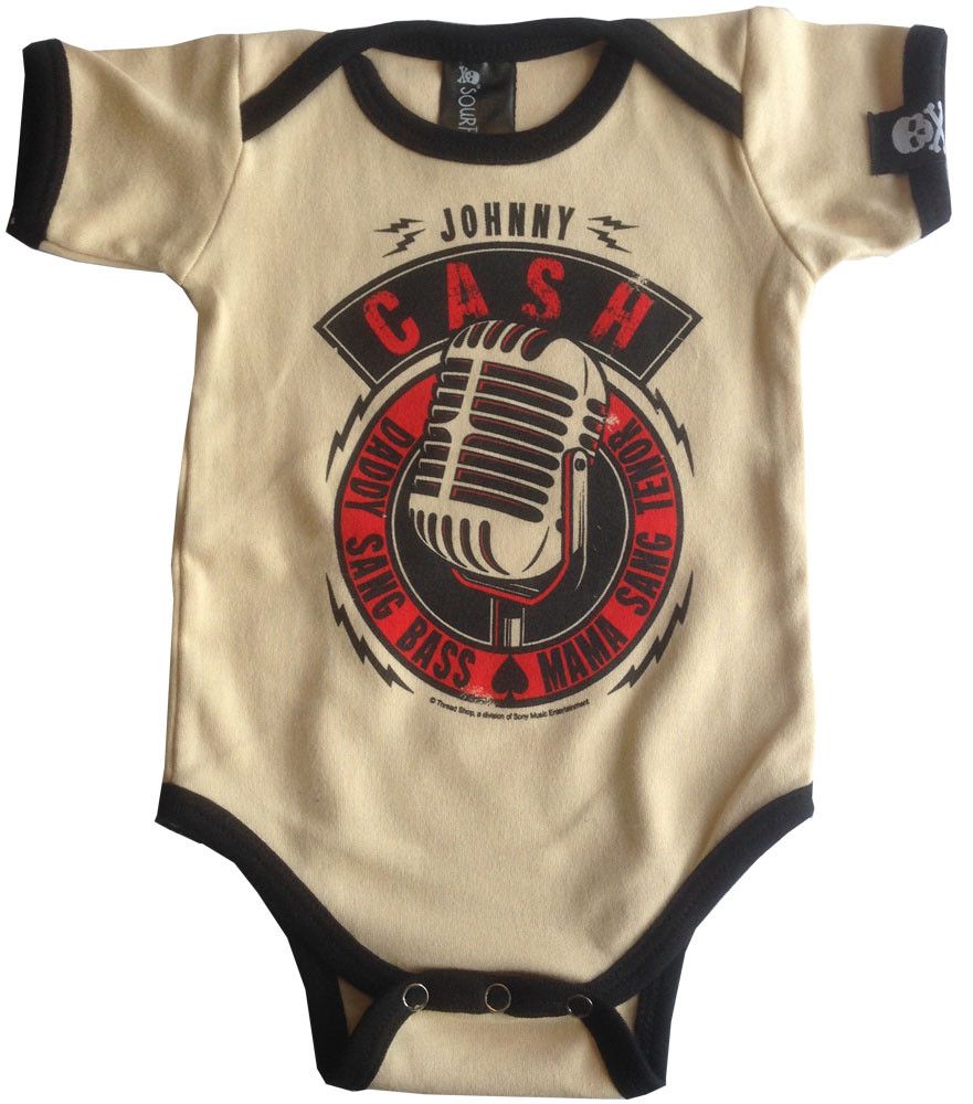 Johnny Cash baby romper Daddy Sang Bass