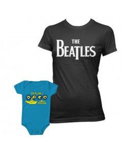 Duo set The Beatles mama t-shirt & baby romper Portholes