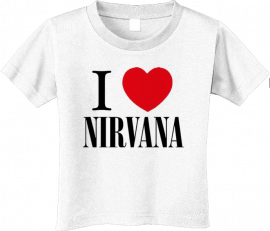 Nirvana stoer kinder T-shirt - I love Nirvana (Clothing)