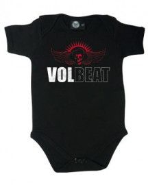 Volbeat stoer rock rompertje voor baby's Skull Wing (Clothing)