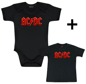 Cadeauset ACDC Baby romper Colour & ACDC Baby t-shirt Colour