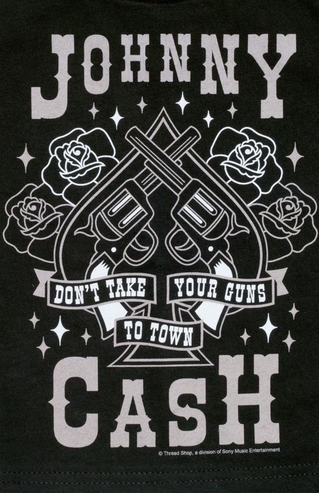 Johnny Cash Baby T-shirt Guns