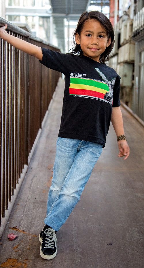 Bob Marley Kids T-shirt Stripe kinderkleding fotoshoot